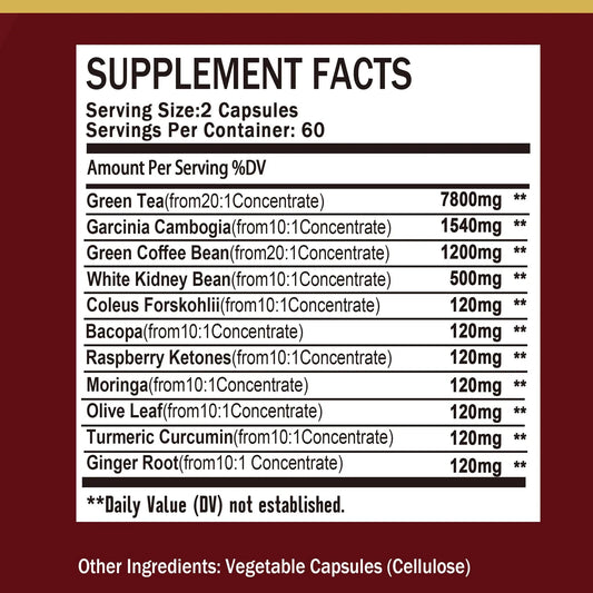 Metabolism Support for Women - Promote Fat Metabolism, Reduce Abdominal Fat, Suppress Appetite - 120 Capsules