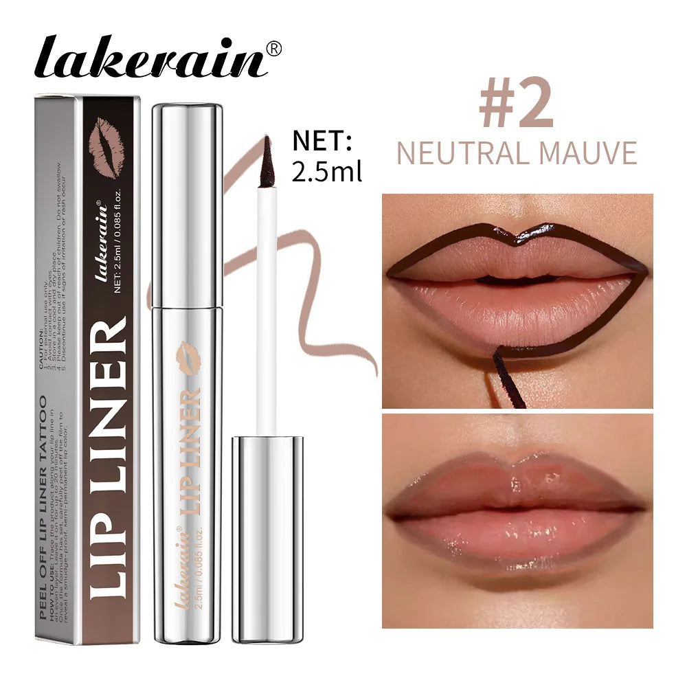 Magic Peel Off Lip Cosmetic Matte Lip Liner Pencil Long Lasting Waterproof Smudge Proof Transfer Proof Peel Off Lip Stain Tattoo