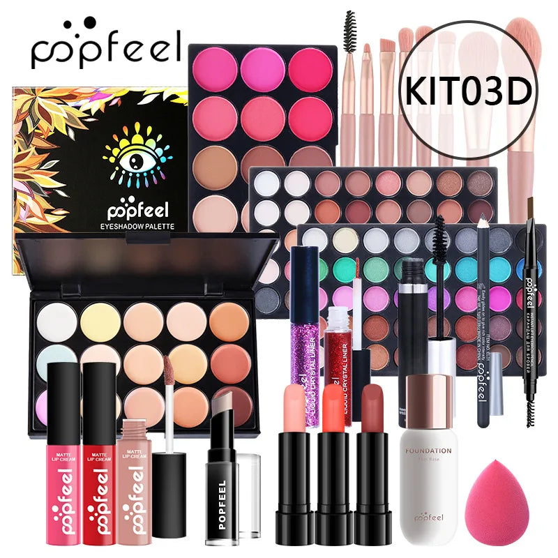 Makeup Set Foundation Eyeshadow Makeup Brush Student Newcomer Full Makeup Gift Box Makeup Set 27 Pieces Christmas Birthday Gift