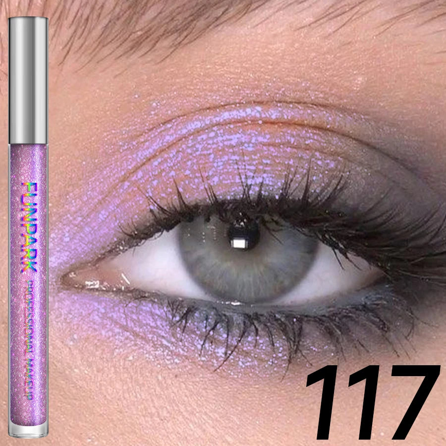 Colorful Liquid Eyeshadow Pink Green Black Diamond Shiny Eye Liner Pen Giltter Eyeshadow Palette Makeup Long Lasting Shimmer