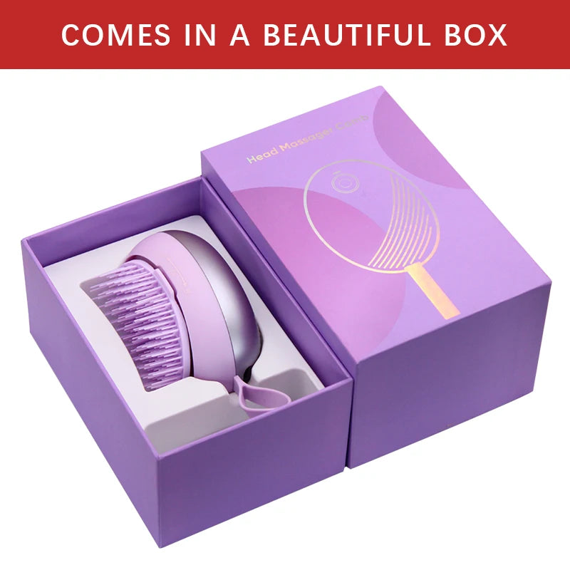 Electric Scalp Massager for Combing Meridians Relieving Headaches Vibration Massage Negative Ion Hair Care Massager