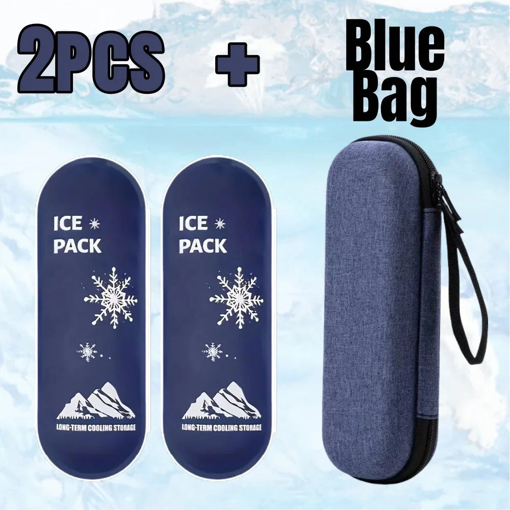 1/6pcs Insulin Gel Ice Bag Reusable Cooling Bag Refrigerated Ice Strip Cold Insulation Ice Pack for Pain Relief Medicine Storage
