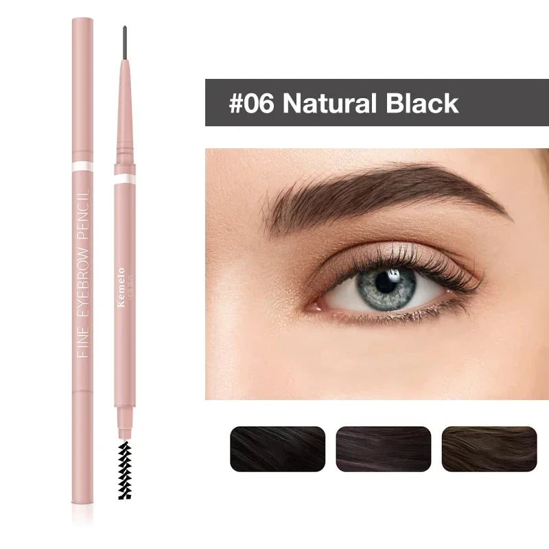 1PC Waterproof Double-Ended Eyebrow Pencil 1.5mm Ultra Fine Eyebrow Pencil Sweat-proof Long Lasting Professional Eye Makeup