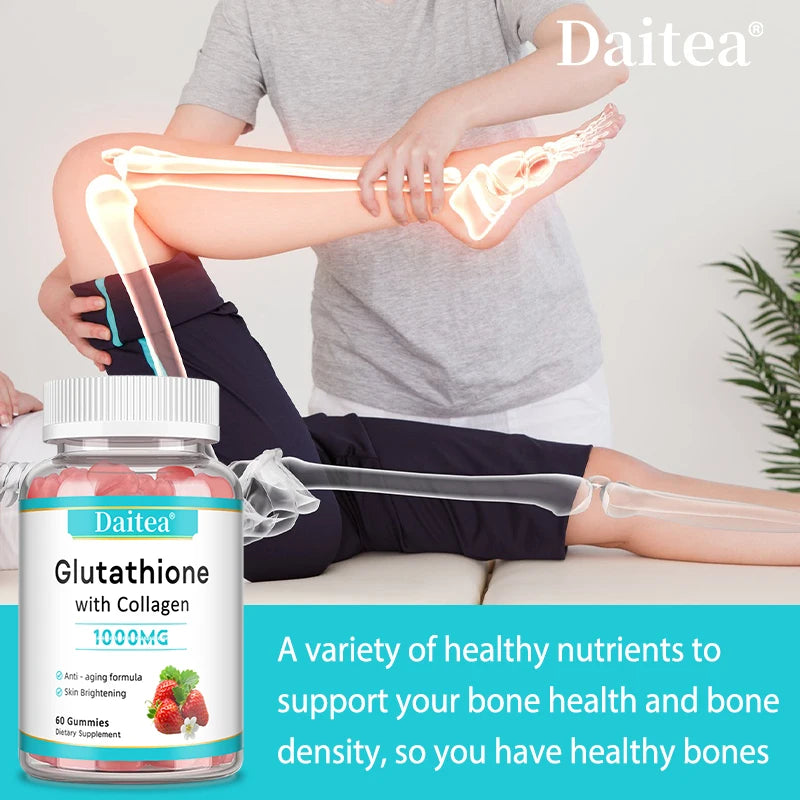Glutathione Collagen Gummies, Collagen Gummies with Vitamin C, Glutathione Supplement for Women, Skin Brightening & Anti-Aging