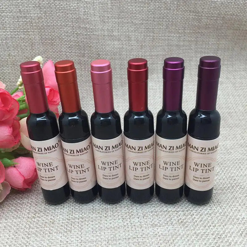 2023 Lipstick & Lip Gloss – Waterproof, Long-Lasting Lovely Tint, Wine Bottle Shape, Red Lip Makeup for Women, Cosmetic Gloss