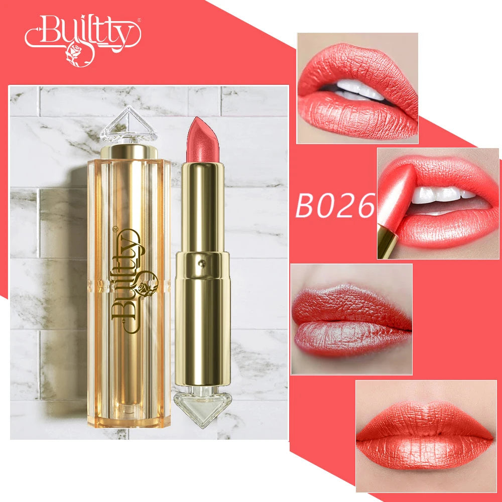 12 Colors Magic Pink Glitter Lipstick Matte Gliter Shimmer Super Finish Matte Velvet Waterproof Glitter Lipsticks
