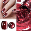 7ml Sparkling Glass Bead Cat Magnetic Gel Nail Polish Flash Black Spar Red Color Semi Permanent Soak Off UV Summer Gel Varnish