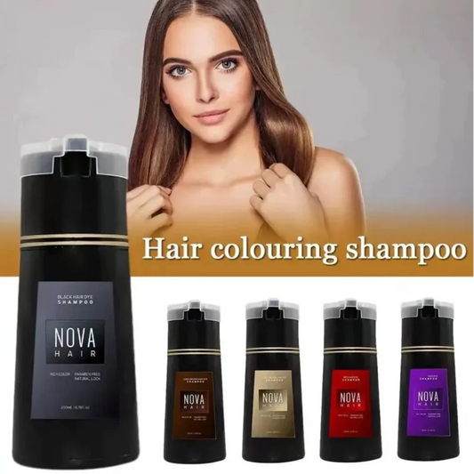Nova 3-in-1 Hair Coloring Shampoo Oil Control Fluffy Refreshing Hair Dye Quick Dizzy Hair Coloring Shampoo Hair Care Products