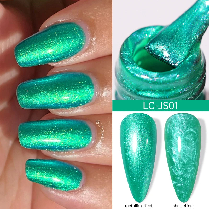 LILYCUTE Thermal Nail Gel Polish 3 Layers Temperature Shiny Color Changing Series Semi Permanent Soak Off UV Nail Gels Polish