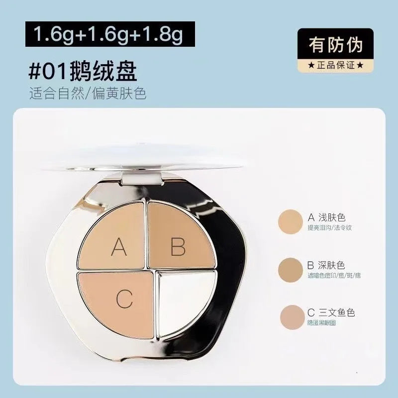 Makeup Foundation 3 Color Concealer Palette Conceals For Blotch Acne Eye Primer Eyeshadow Base Decree Pattern Black Eye Circles