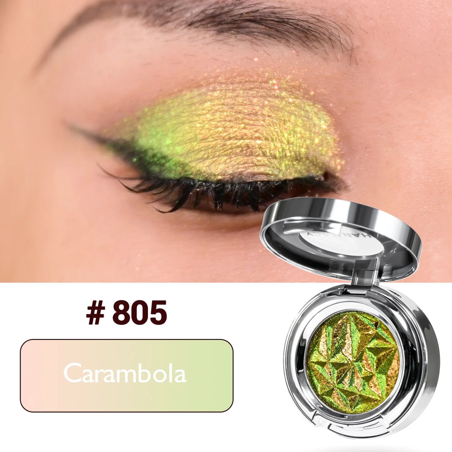 CHARMACY Duochrome Long-lasting Eyeshadow Palette High Quality Pigment Shadows with Glitter Makeup Cosmetic for Eye Women