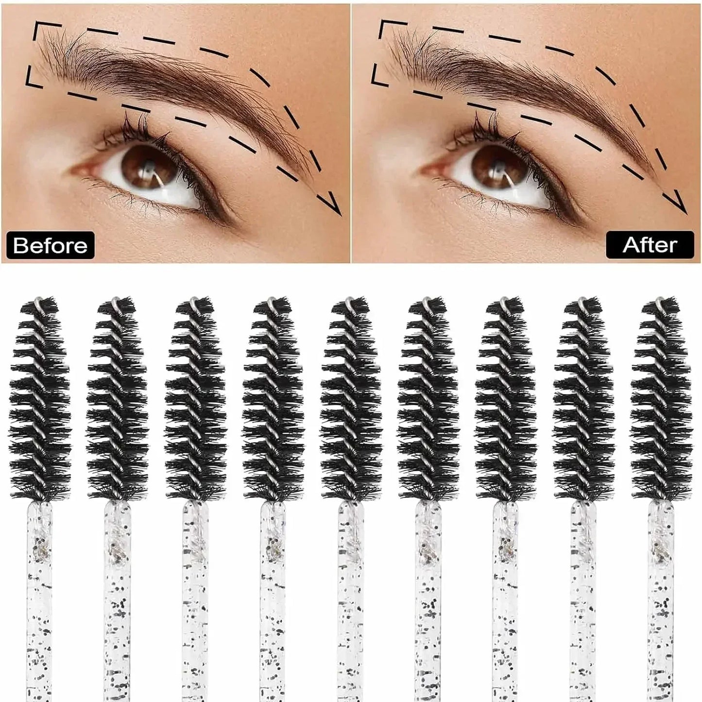 500/1000pcs Disposable Mascara Wands Eyelash Brush Spoolies for Eyebrow Eye Lash Extension Colorful Wholesale Beauty Tools