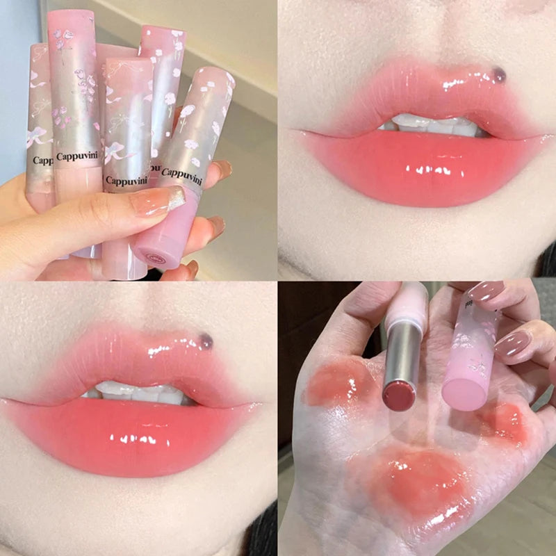 Flowery Dish Language Lip Gloss – Mirror Lip Glaze, Water-Light, Long-Lasting Moisturizing Lip Makeup
