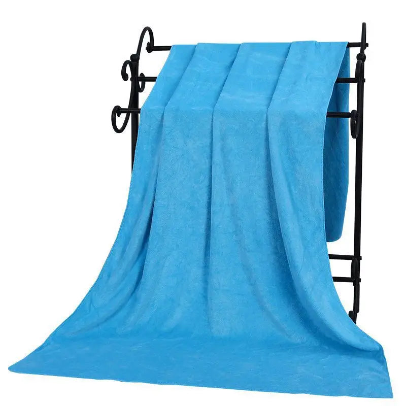 Large thick microfiber bath towel absorbent and quick-drying swimming fitness sports beauty salon towel Beach towel