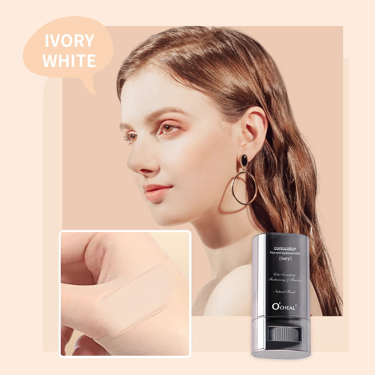 Ocheal Face Foundation Contour Stick Long-wear Lightweight Brighten Stick Face Concealer Blemish Contouring Beauty Makeup