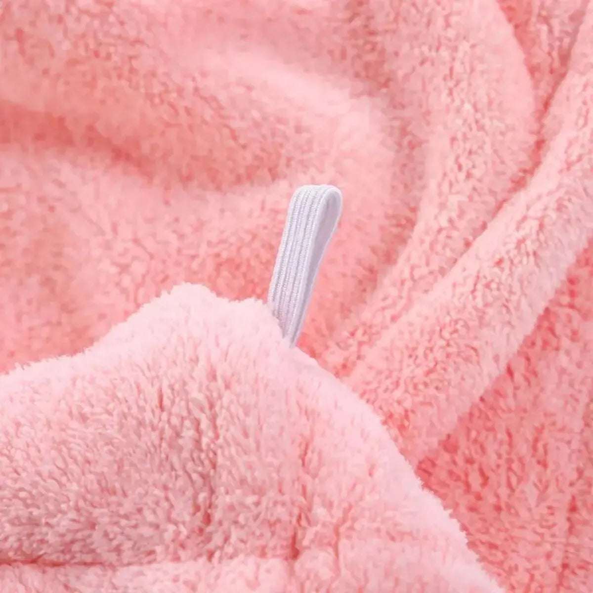 1pc Anti-Frizz Microfiber Hair Towel with Button Quick Drying &Super Absorbent