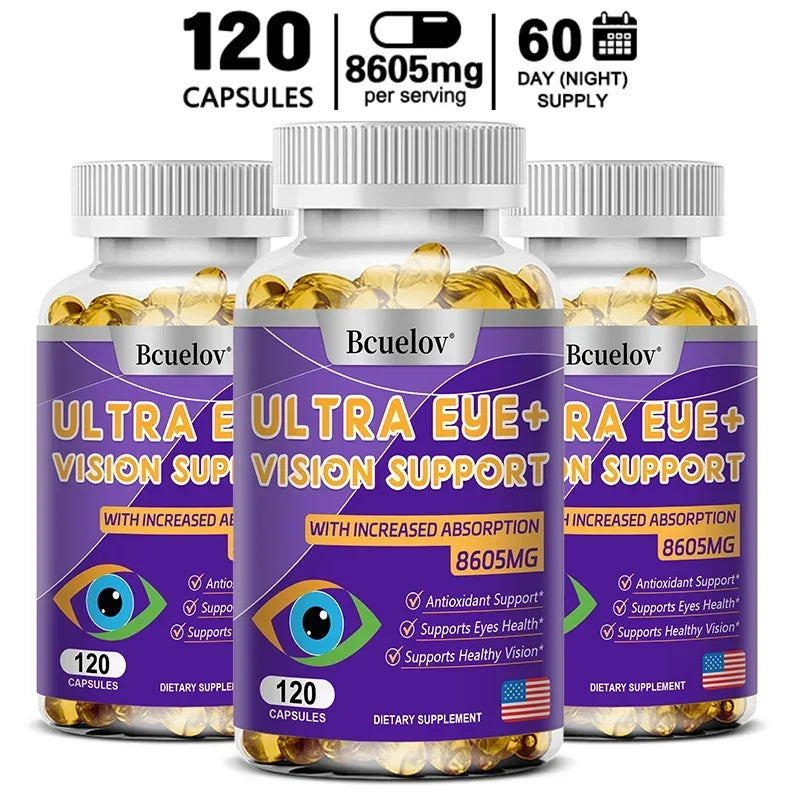 Advanced Eye Vitamin Supplement for Macular Health and Dry Eyes - Supports Eye Strain, Stress, Night Vision