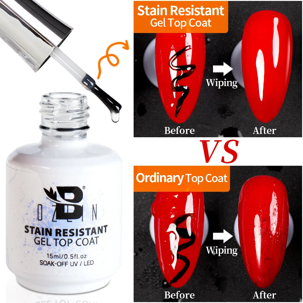 AWStorG 15ML Super Top Coat Function Gel No Wipe Matte Top Gel Transparent Soak Off UV LED NailArt Manicure Gel Varnish Primer