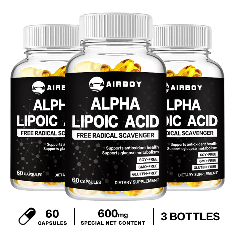 Alpha Lipoic Acid 600mg - Powerful Antioxidant, Skin Care, Protect Liver, Brain and Nerve Health