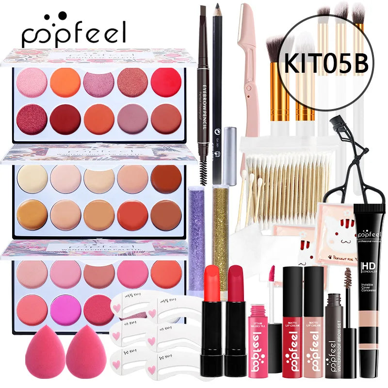 Makeup Set Foundation Eyeshadow Makeup Brush Student Newcomer Full Makeup Gift Box Makeup Set 27 Pieces Christmas Birthday Gift