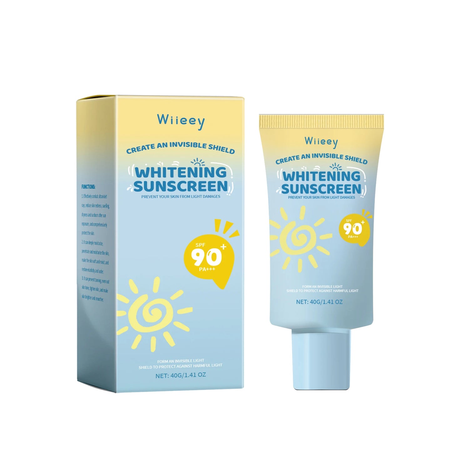 Children UV Protection Cream Lasting Sun Block Isolation Brightening Refreshing Oil Control SPF 90+Moisturizing Sunscreen Cream