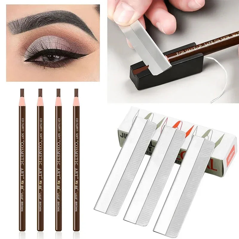 5pcs Professional Waterproof Microblading-Style Eyebrow Pencils – Long-Lasting, Smudge-Proof, Natural Tint Makeup Enhancers