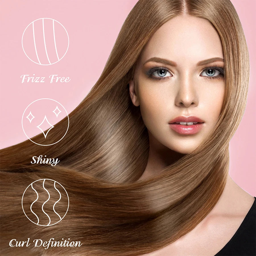 3 In 1 Leave-In Conditioner Curl Elasticity Styling Cream Tames Frizz Shine Smooth Hairs Enhance Define Cream for All Hair Types