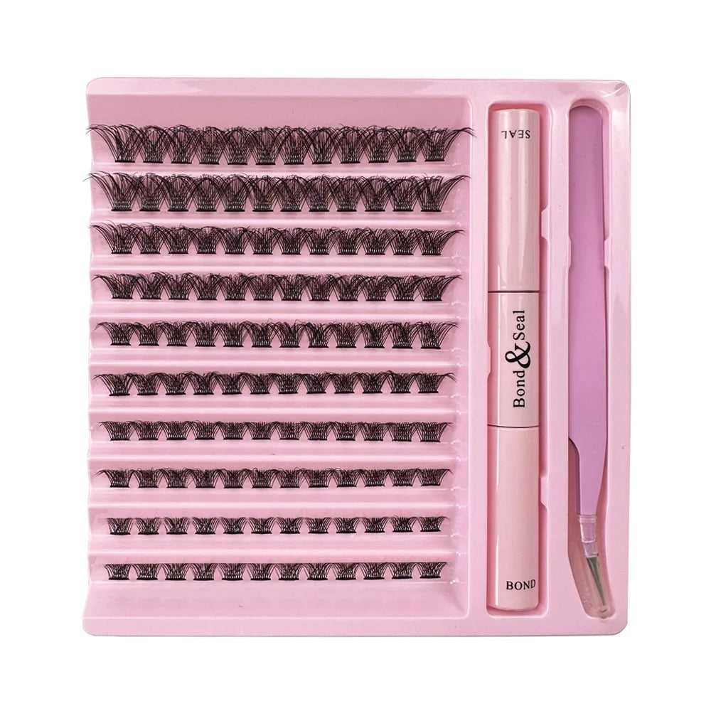 Fluffy False Eyelashes Eyelash Extensions, 10 Pairs Wispy Cat-Eye Look Faux Lashes, Natural Look Eyelash Extensions, Volumized F