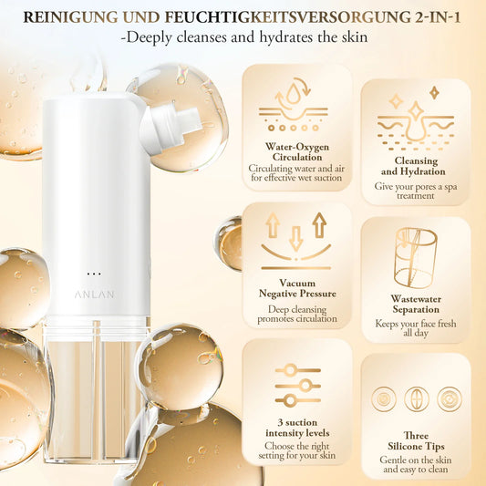 ANLAN Water Blackhead Remover Pore Vacuum Face Cleaner Water Cycle Facial Whitehead Acne Suction Hydro Cleanse Skin Care