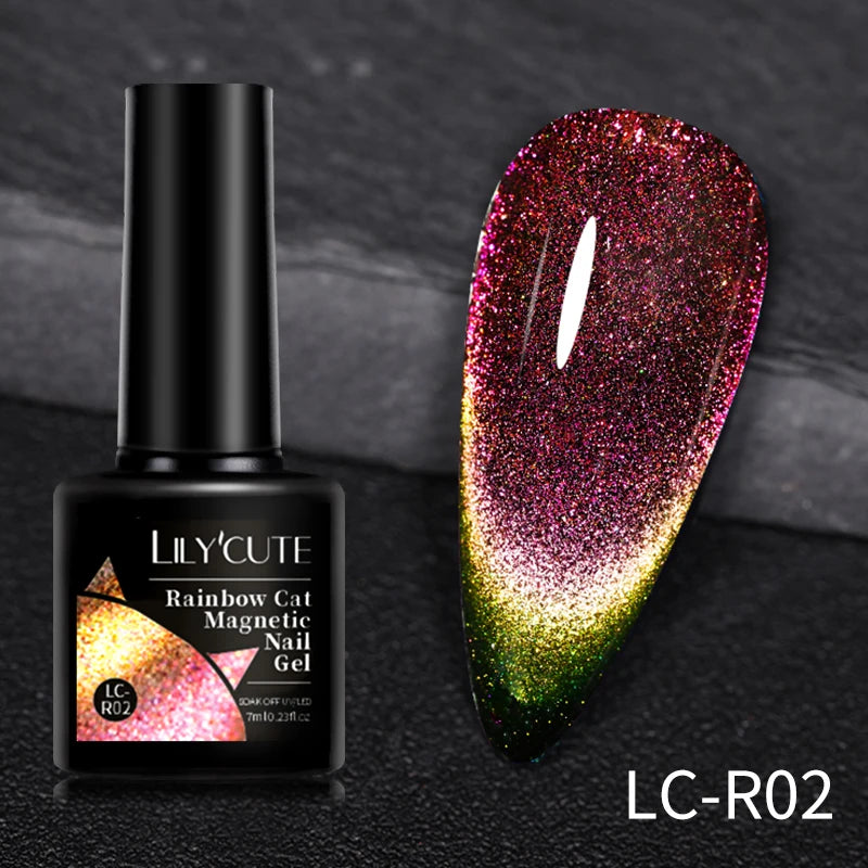 LILYCUTE Thermal Nail Gel Polish 3 Layers Temperature Shiny Color Changing Series Semi Permanent Soak Off UV Nail Gels Polish