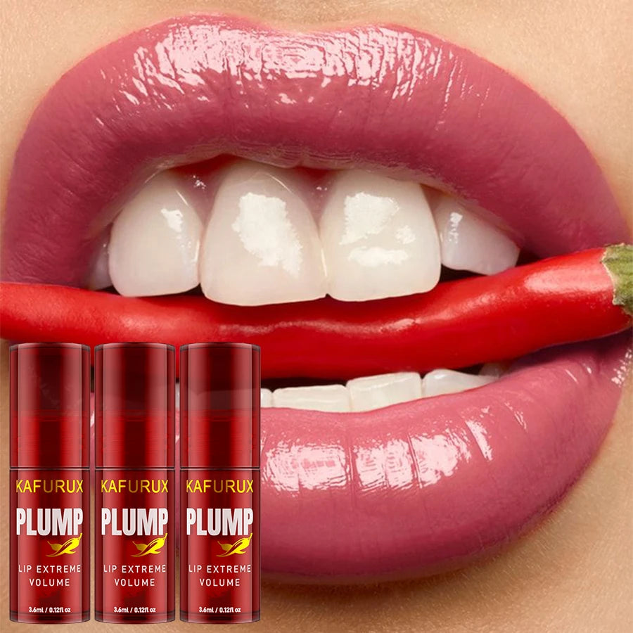 3 Pcs Lip Plump Moisturizing lip Oil Long Lasting Lip Gloss Serum Instant Volumising Essence Oil Repair lip Fine Lines Makeup