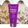 Purple Hair Mask - Lotion Is for Blonde Hair, Platinum, Bleached, Silver, Gray, Gray and Brass Hair - Remove Yellow Blend Dry, Damaged Hair - No Residual and Vegetarian Food