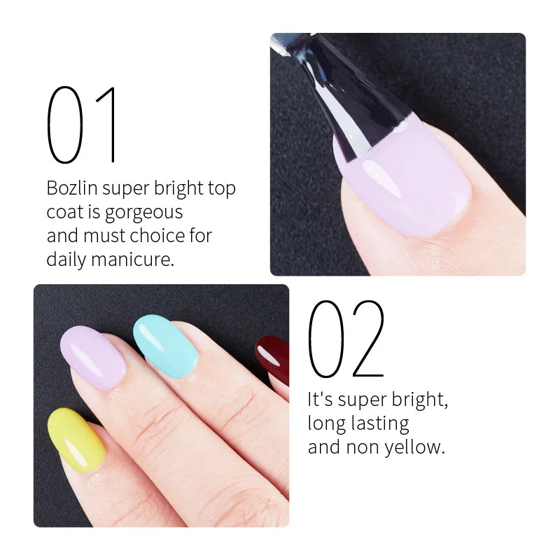 AWStorG 15ML Super Top Coat Function Gel No Wipe Matte Top Gel Transparent Soak Off UV LED NailArt Manicure Gel Varnish Primer