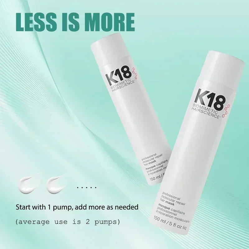 150ml K18 Original Leave-in Hair Mask Molecular Repairs Dry Damaged Hair 5 Seconds Repairing Smoothing Nourish Hair Care