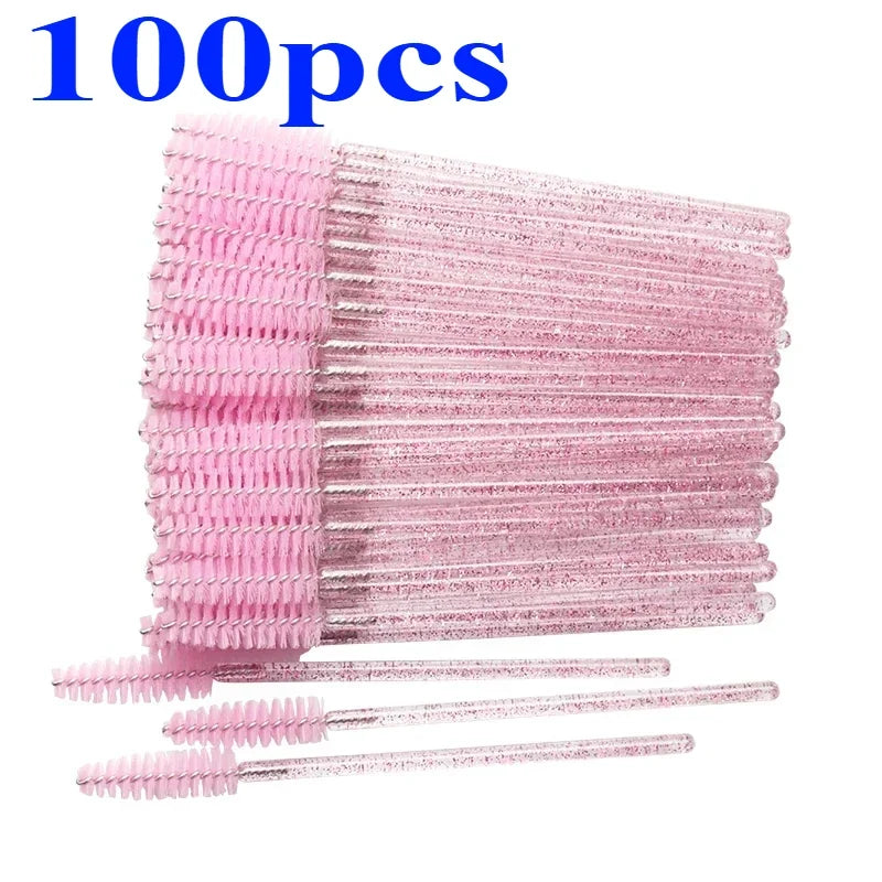500/1000pcs Disposable Mascara Wands Eyelash Brush Spoolies for Eyebrow Eye Lash Extension Colorful Wholesale Beauty Tools