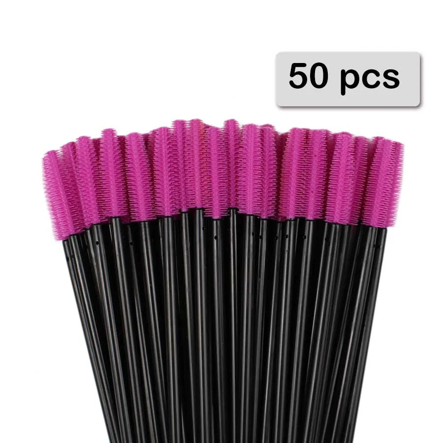 25pcs Silicone Mascara Wands Applicator Disposable Eyelash Brushes Comb Beauty Makeup Brush For Women Eyelash Extension tools
