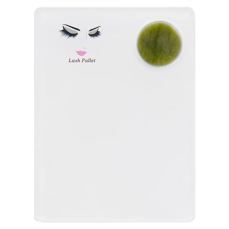 Acrylic Jade Stone Eyelash Extension Plate Tray Grafting Lashes Holder Glue Pallet Board Stand Pad Makeup Tools