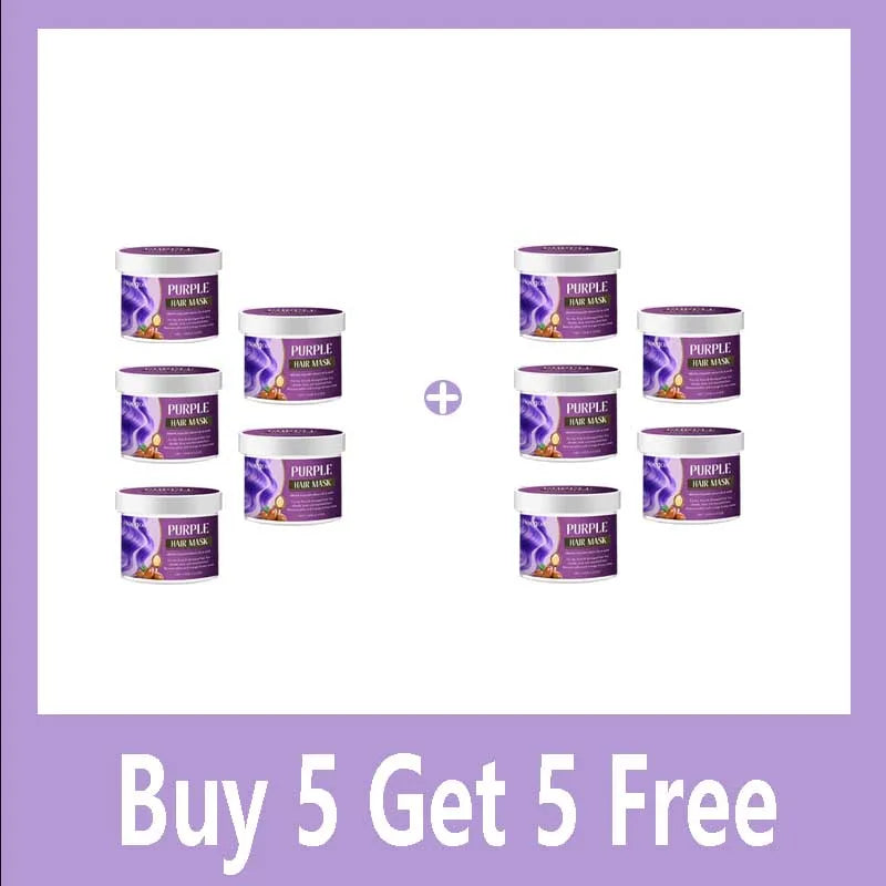 Magical Purple Hair Mask Lock Color Purple Hair Mask Cover Gray Hair Fade Yellow Suitable For Dye Care Products 120g