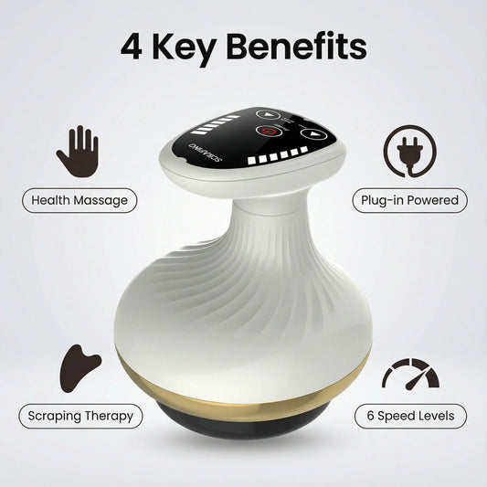 Electric Massage Meridian Brush Universal Body Dredging Cupping Scraping Instrument Abdominal And Back Massager For Home