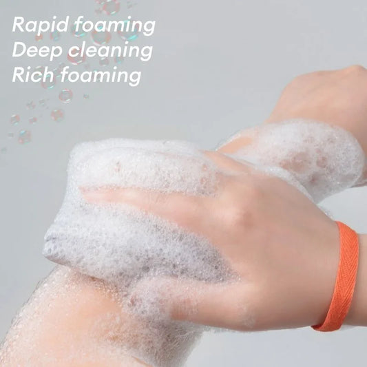 1/2/4/8PCS Soap Foaming Net Bath Mesh Sponge for Shower & Body Wash Exfoliating and Deep Cleaning Scrubber for Bathroom Supplies