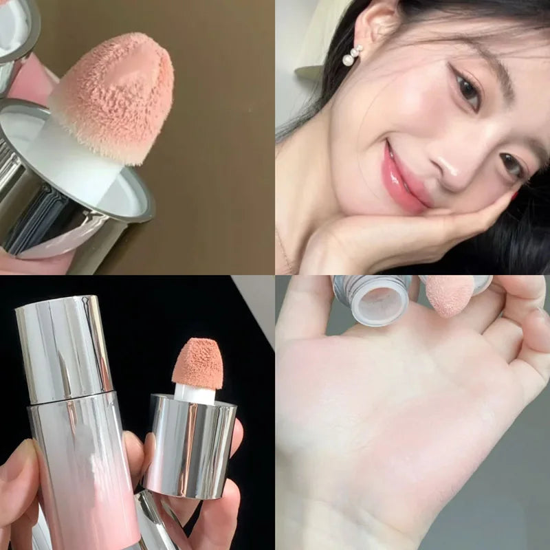Herorange Liquid Blush Stick with Sponge Tip – Waterproof, Long-Lasting Color for Lips & Cheeks, Brightening Makeup