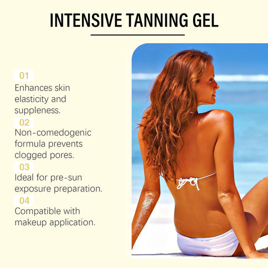 Carrot Tanning Gel Hydrating Lightweight Fast Absorbing Bronzing Gel Moisturizing Natural Sunless Tan Enhancer for Face & Body