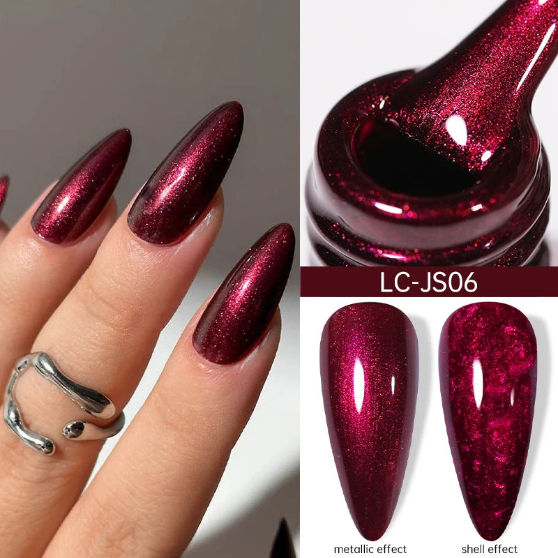 LILYCUTE Thermal Nail Gel Polish 3 Layers Temperature Shiny Color Changing Series Semi Permanent Soak Off UV Nail Gels Polish