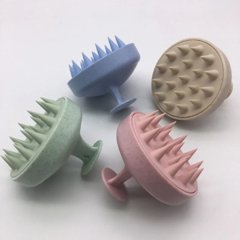 Silicone Shampoo Brush Head Scalp Massage Comb Hair Washing Comb Body Massage Brush Bath Shower Brush Salon Hairdressing Tool