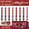 32PCS/Box Christmas lipstick Set Hot Red Wine lipstick Lasting Waterproof Moisturizing Glossy Lip Color