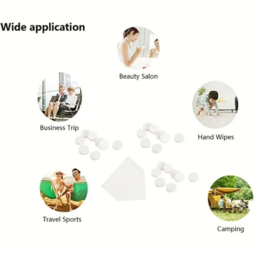 100/50/25PCS Compressed Towel Disposable Coin Face Towel Portable Makeup Cleaning Cloth Outdoor Travel Barbecue Camping Hotel