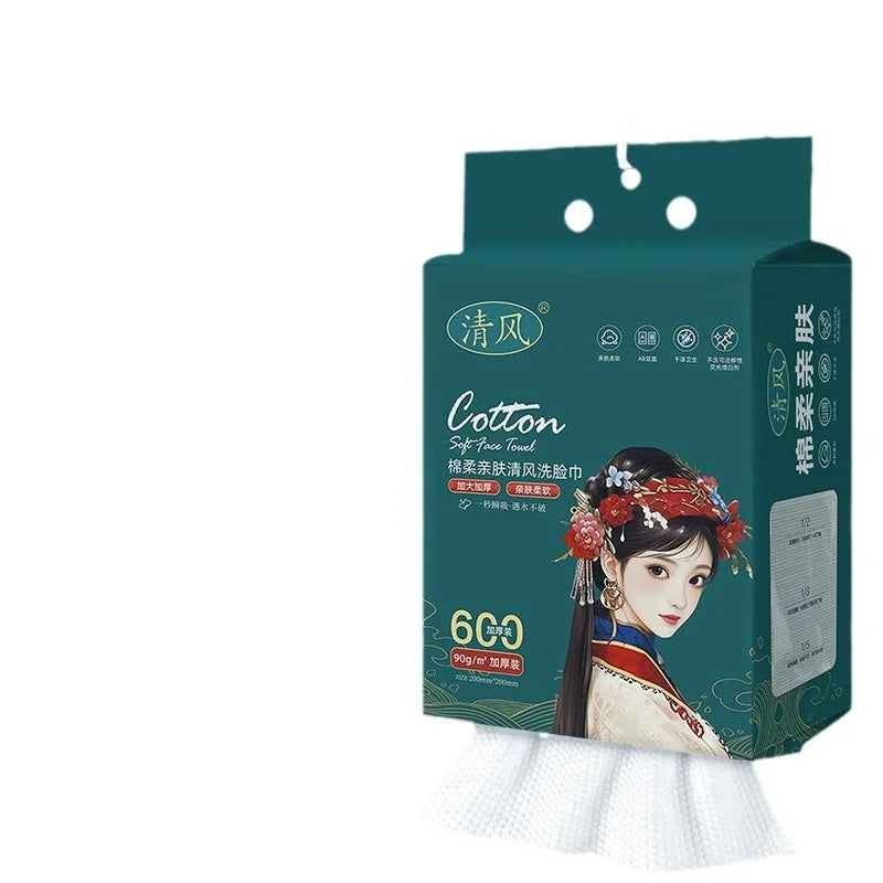 Hanging Face Wash Towel Disposable Cotton Towel Absorbent Lint Free Extractable Wall Mounted Face Towel Makeup Remover Towel