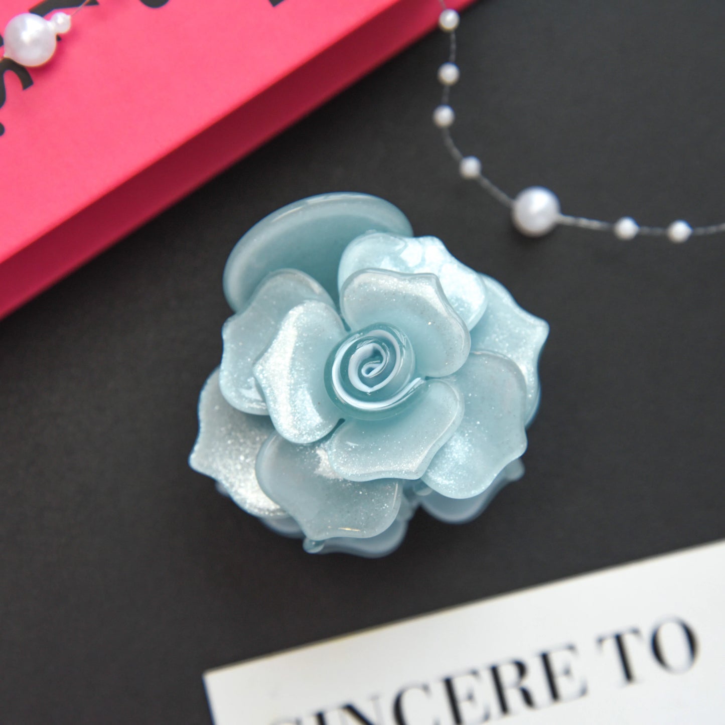 New French Three-dimensional Camellia Hair Claw Acetate Elegant Flower Crab Hair Clips Hair Accessories Headdress for Women Girl
