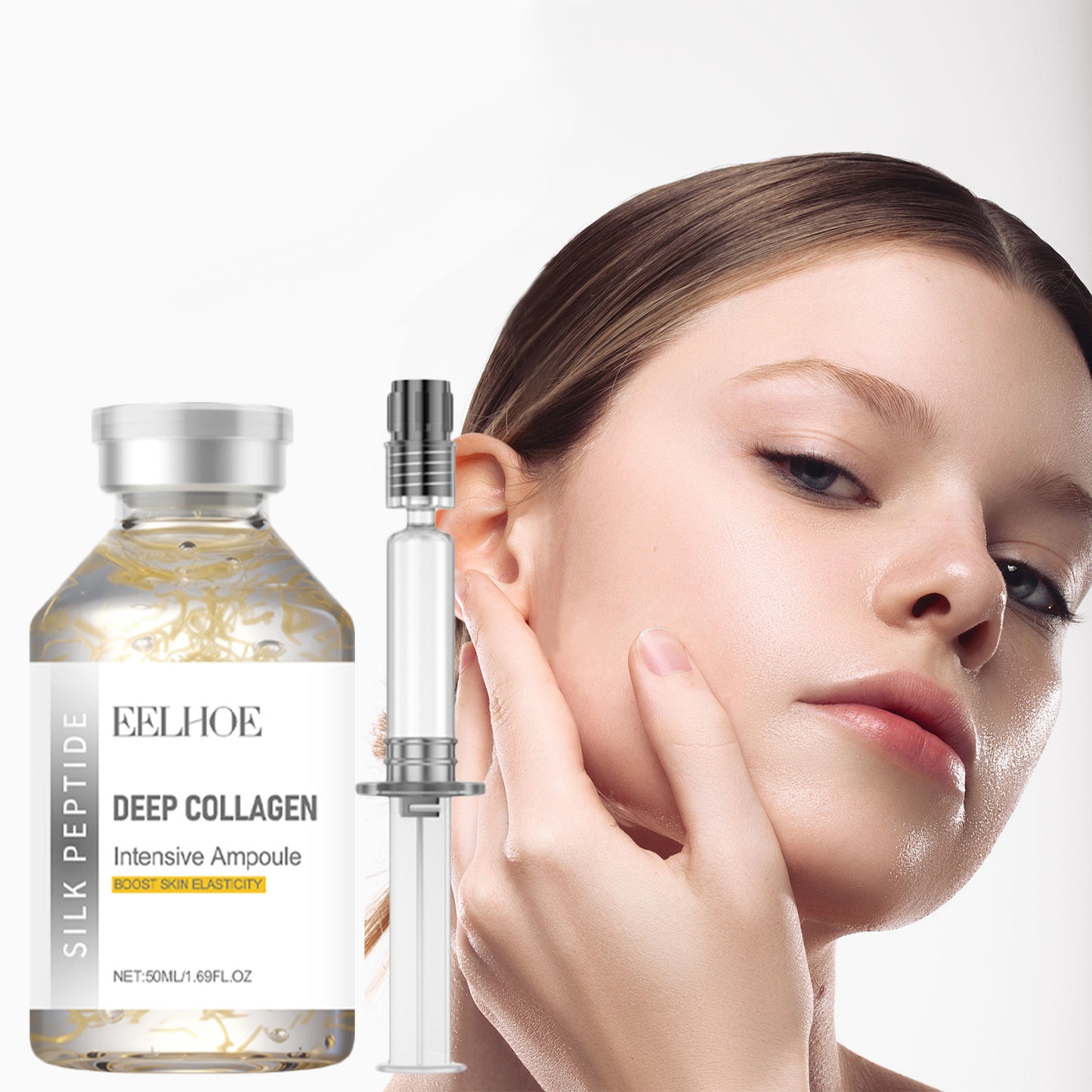 Peptide Facial Serum Containing Collagen, Niacinamide, And a Complex of 30 Peptides. It Hydrates, Firms The Skin, Improves Uneven Skin Tone, And Is Suitable for All Skin Types