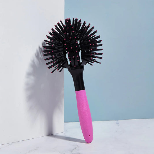 3D Round Hair Brushes Detangling Hairbrush Spherical Ball Brush 360° Round Styling Hair Brush Salon Heat Resistant Hair Combs
